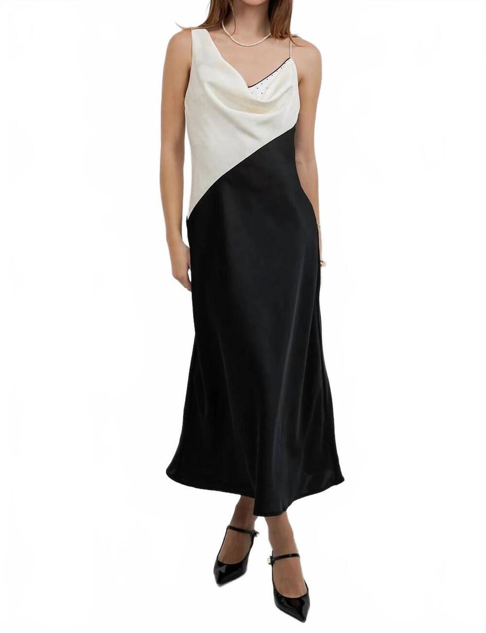 NEW WHITEROOM+CACTUS satin cowl neck dress in cream